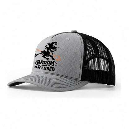 Broom Not Included Slogan Witch Magic Trucker Hat – Sport Grey Black