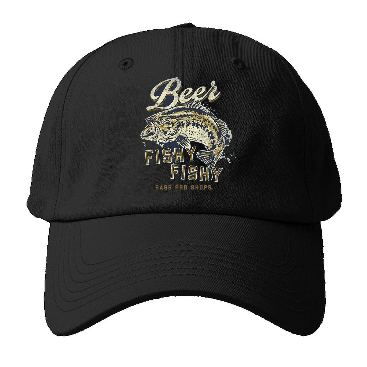 Beer Fishy Fishy Baseball Cap – Black
