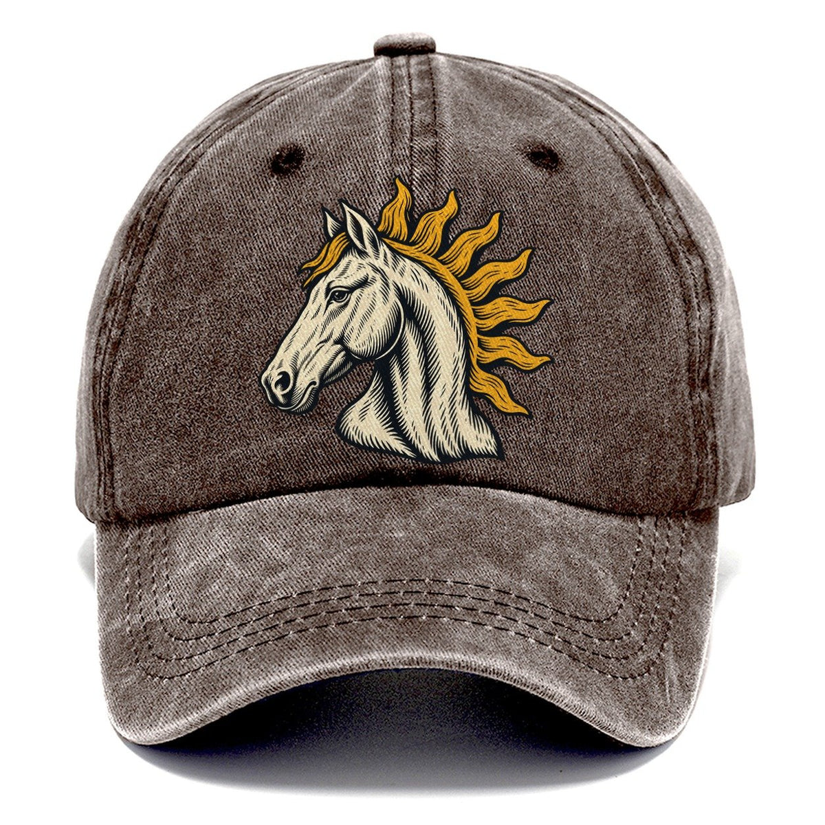 Horse Sun Mane Sundown Familiars Classic Cap – Brown