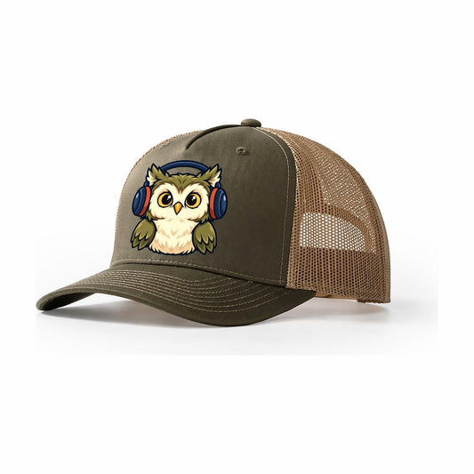 Night Watch Owl Amateur Radio Trucker Hat – Olive Khaki