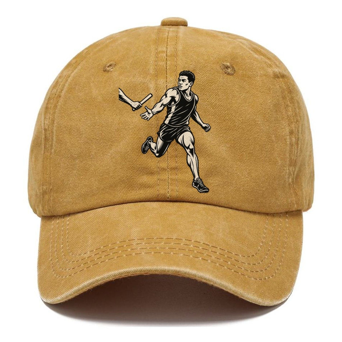 Relay Runner Receiving Baton Global Sports Ink Figures Classic Cap – Golden Harvest