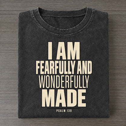 I Am Fearfully And Plain Gospel Vintage T-shirt – Black