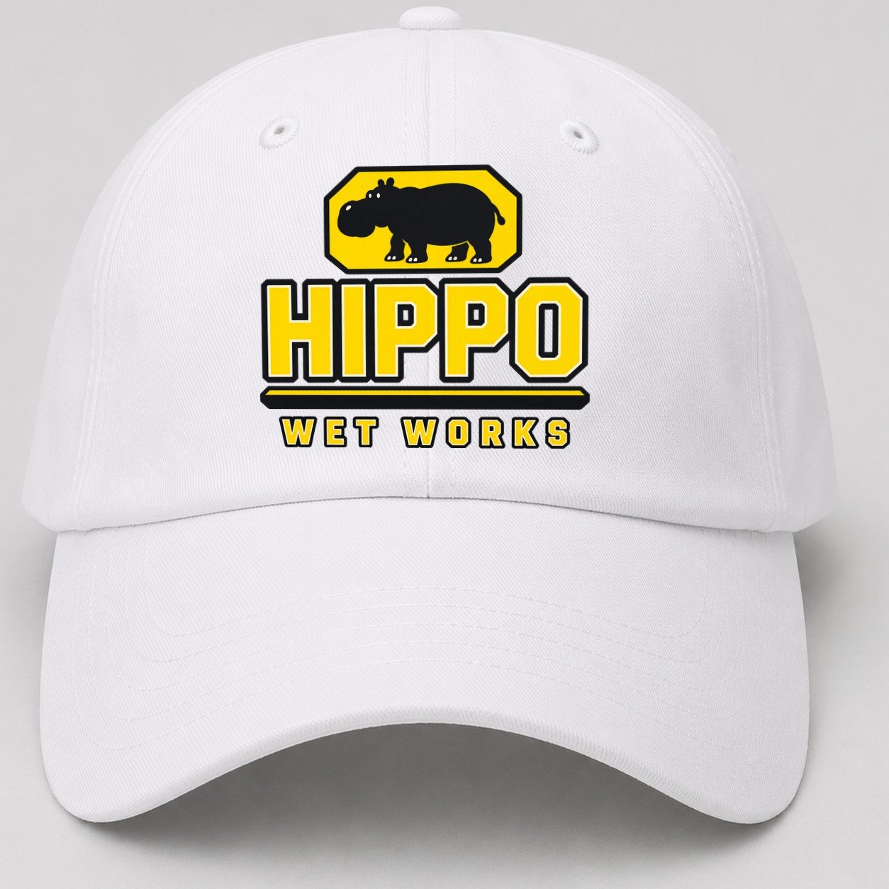 Hippo Wet Works Heavy Duty Baseball Cap – White
