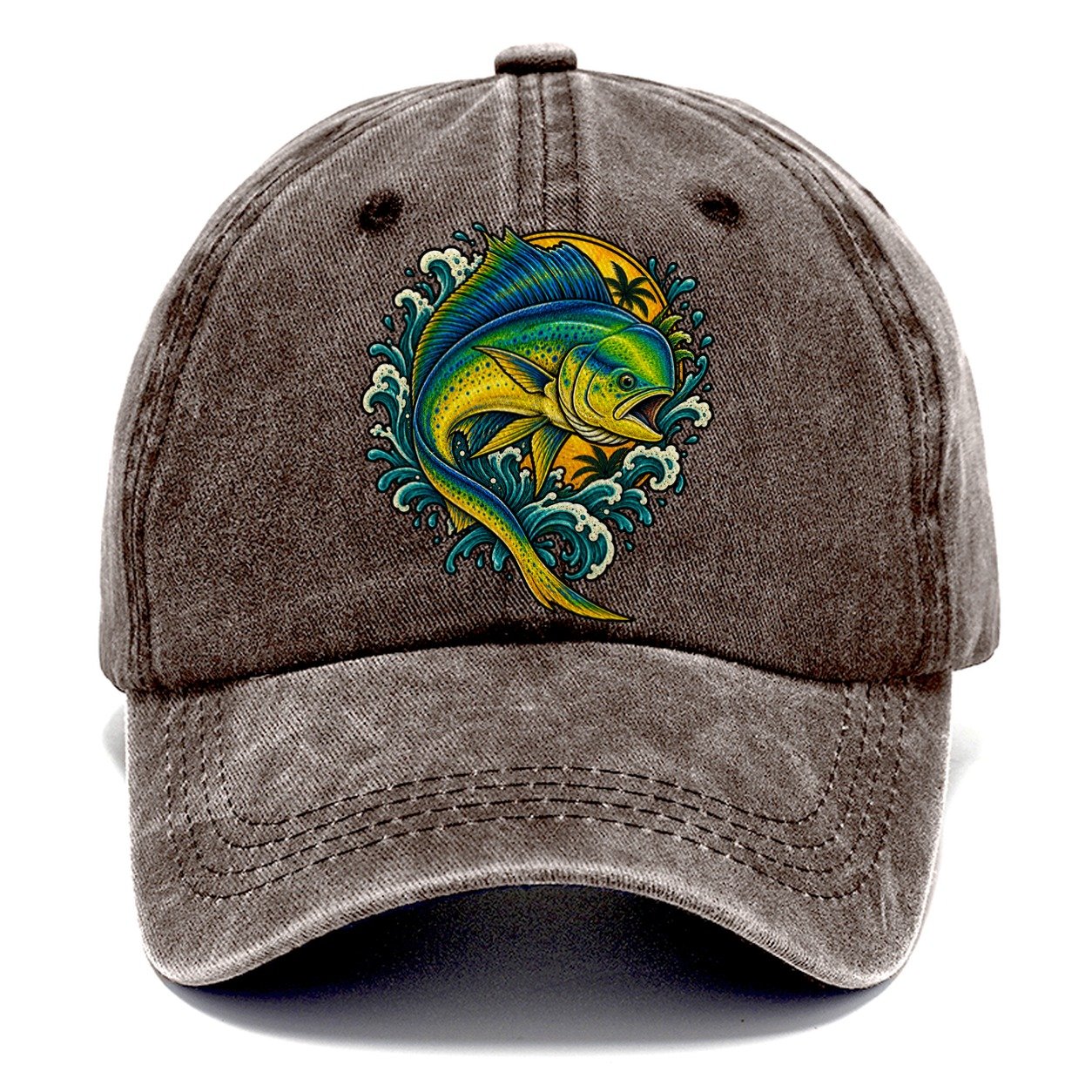 Mahi Mahi Blaze Fishing Club Classic Cap – Brown