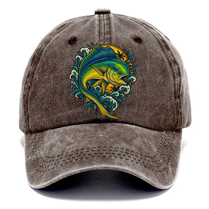 Mahi Mahi Blaze Fishing Club Classic Cap – Brown