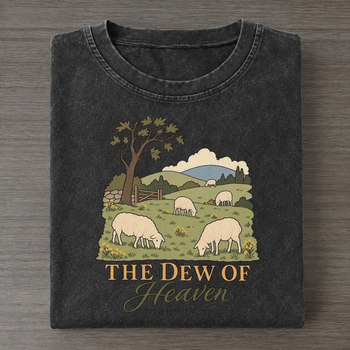 The Dew Of Heaven The Counting Gate Vintage T-shirt – Black