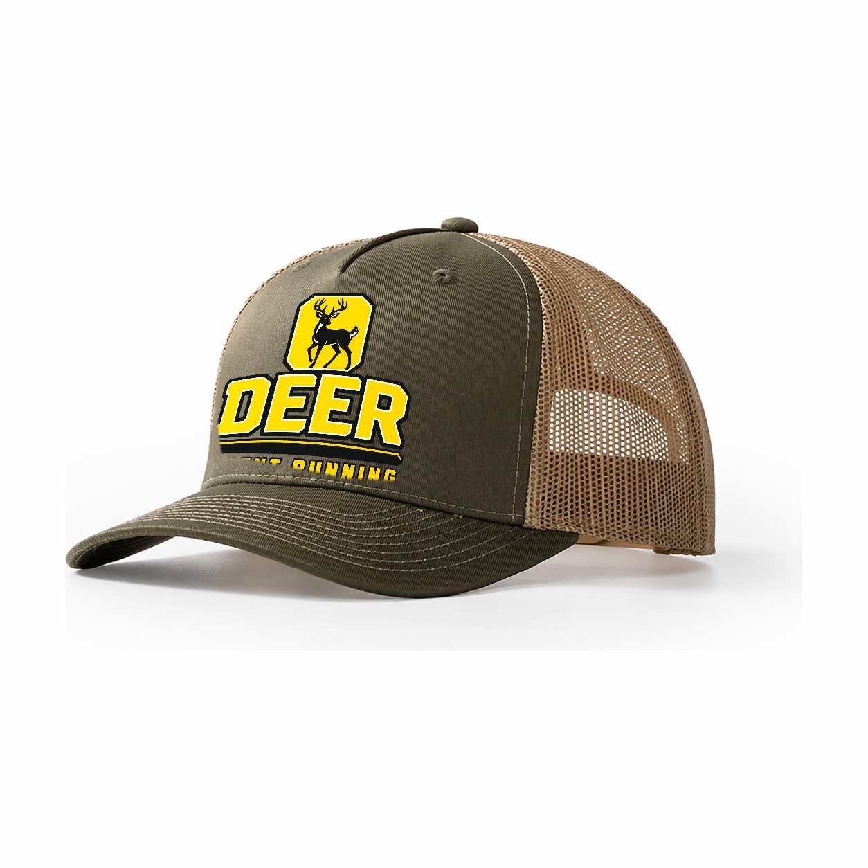 Deer Silent Running Heavy Duty Trucker Hat – Olive Khaki