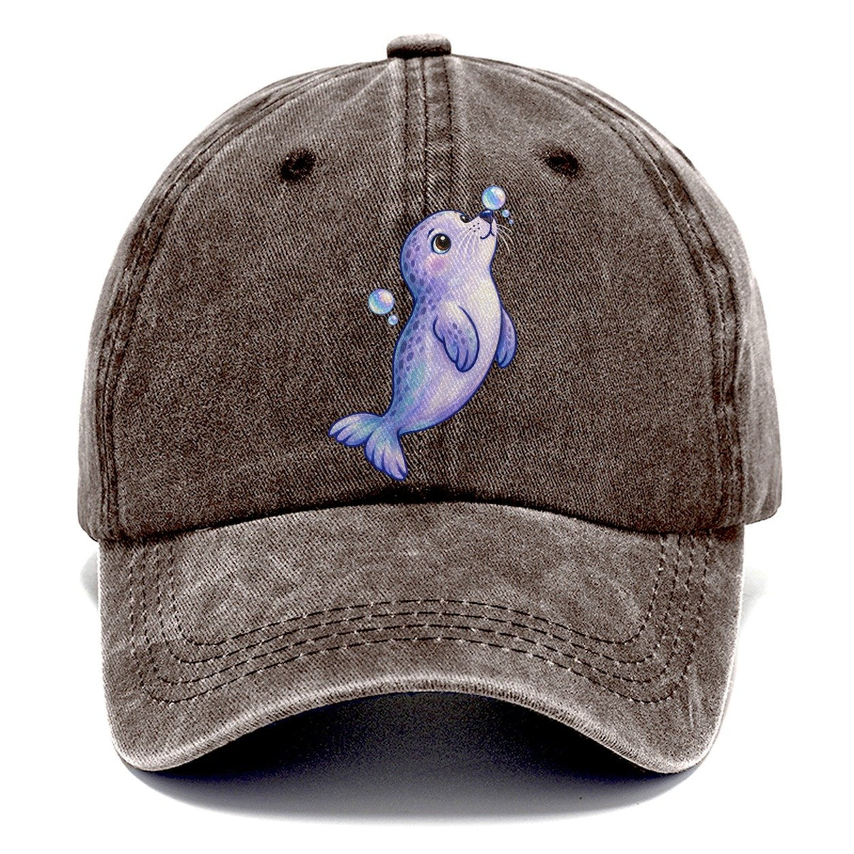 Seal Bubble Snoot Sea Sprite Classic Cap – Brown