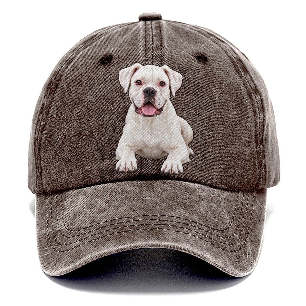 White Boxer Classic Cap – Brown
