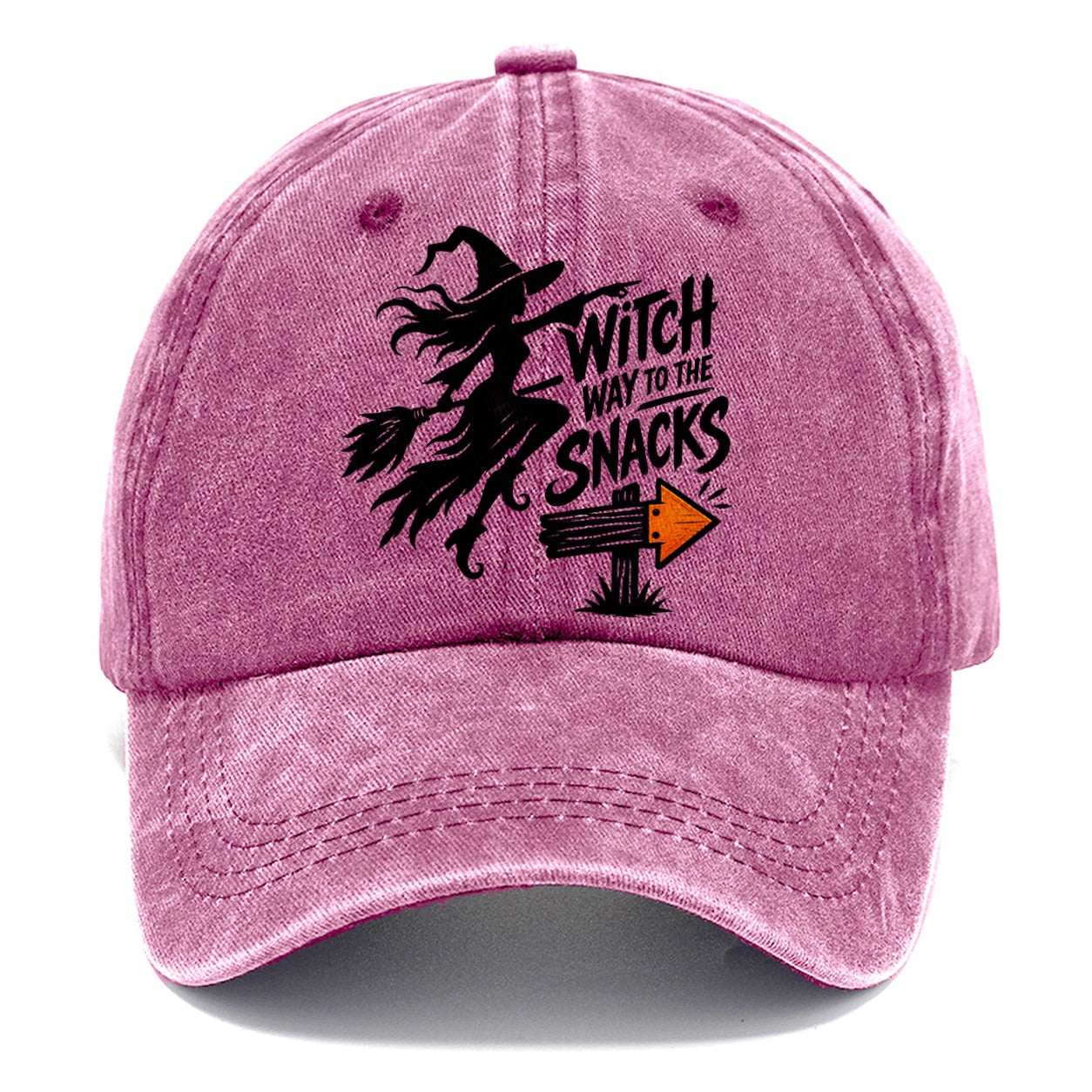 Witch Way To The Snacks Slogan Witch Magic Classic Cap – Dusty Rose