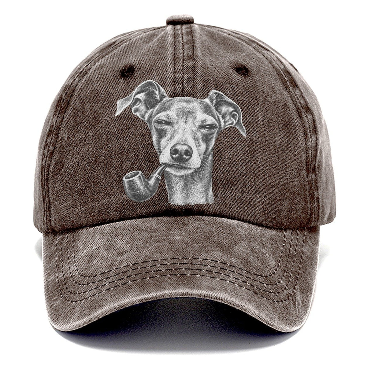 Italian Greyhound A Classic Tobacco Pipe Smoking Dogs Smoking Dogs Portraits Classic Cap – Brown