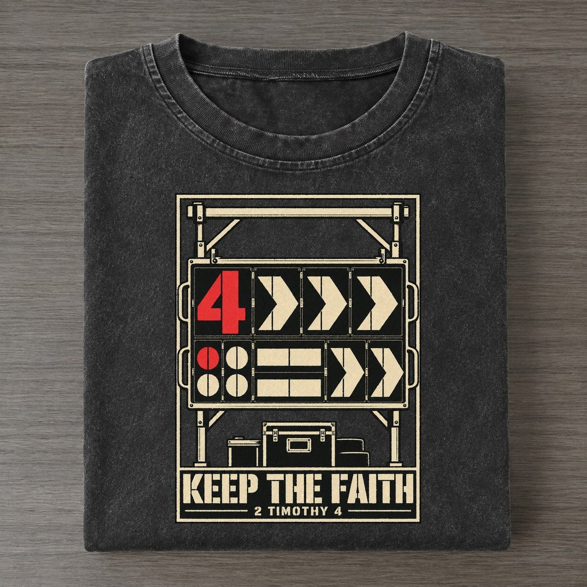 Keep The Faith Pit Board Parables Vintage T-shirt – Black