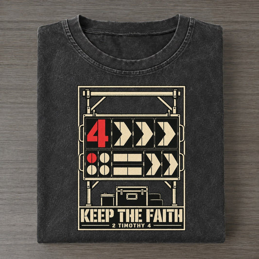 Keep The Faith Pit Board Parables Vintage T-shirt – Black