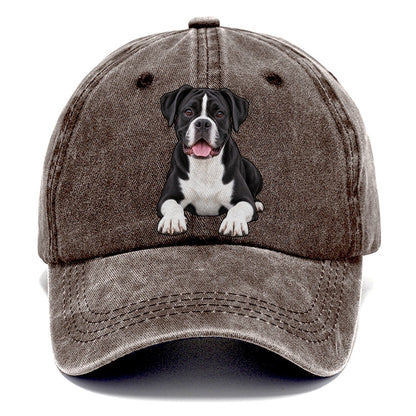 Black And White Boxer Classic Cap – Brown