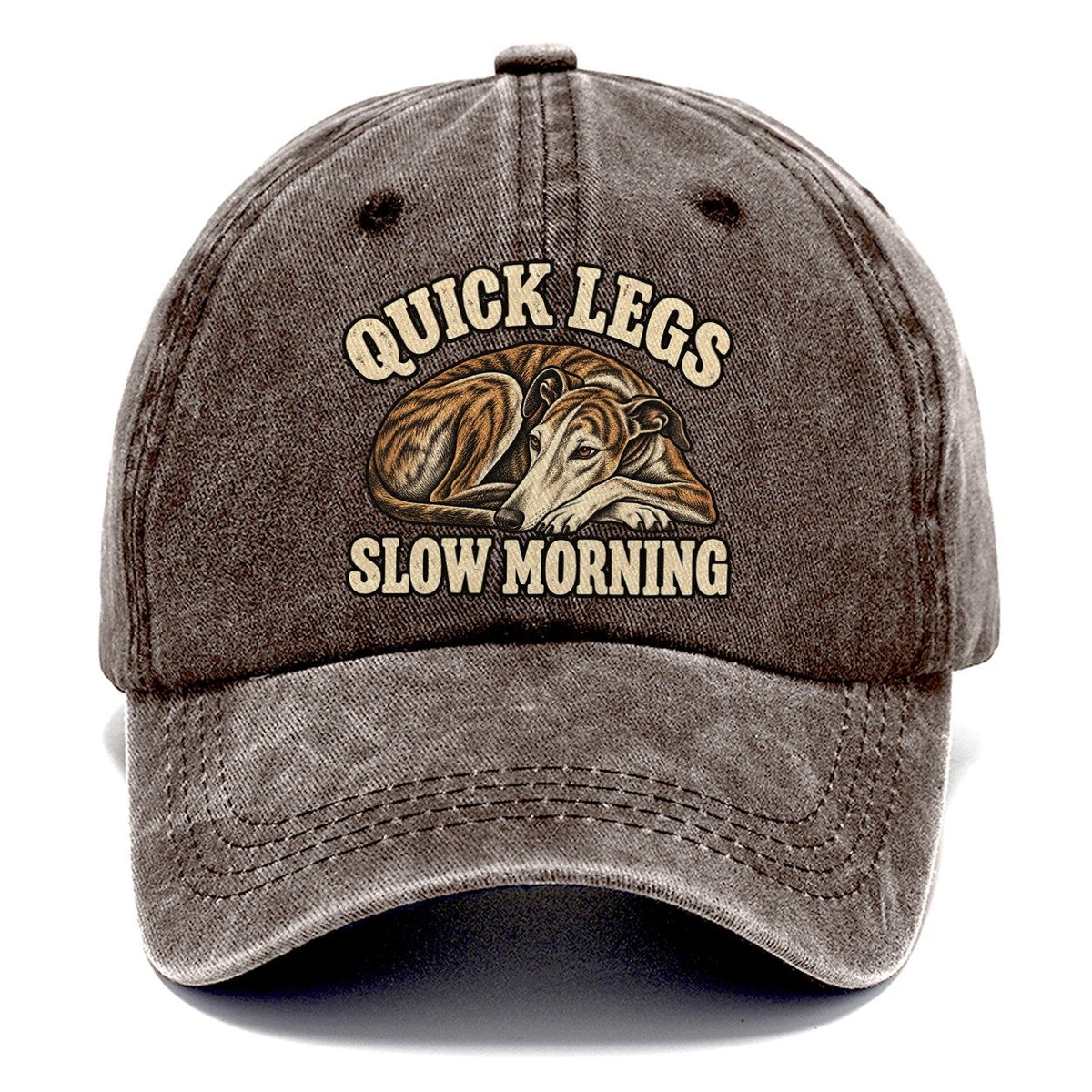 Greyhound Slow Morning Character Club Classic Cap – Brown