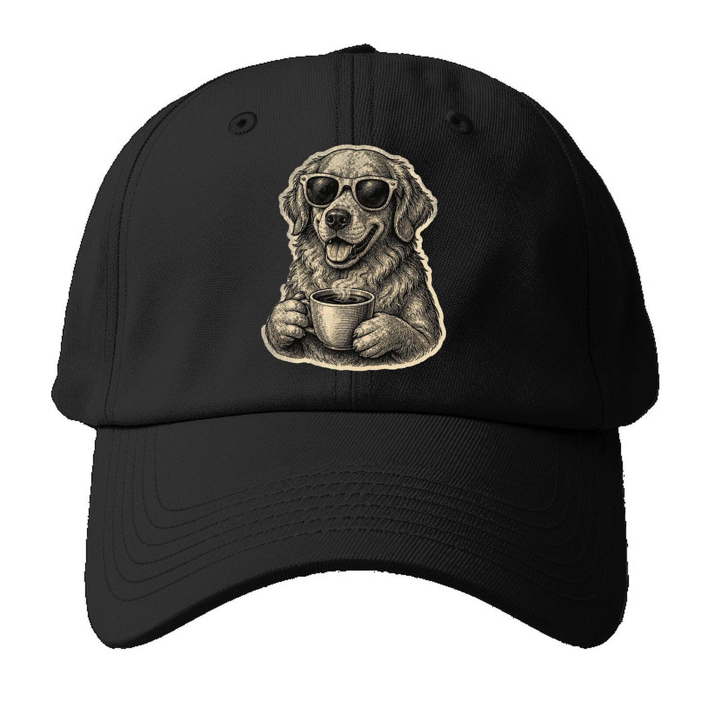 Coffee Golden Baseball Cap – Black