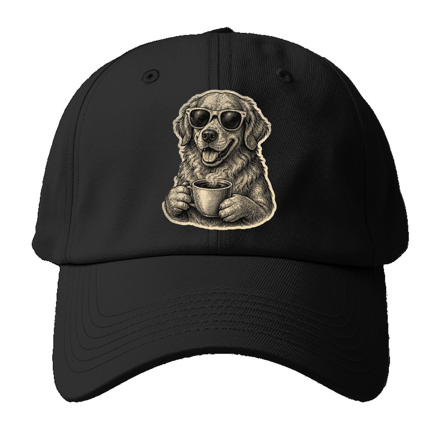 Coffee Golden Baseball Cap – Black