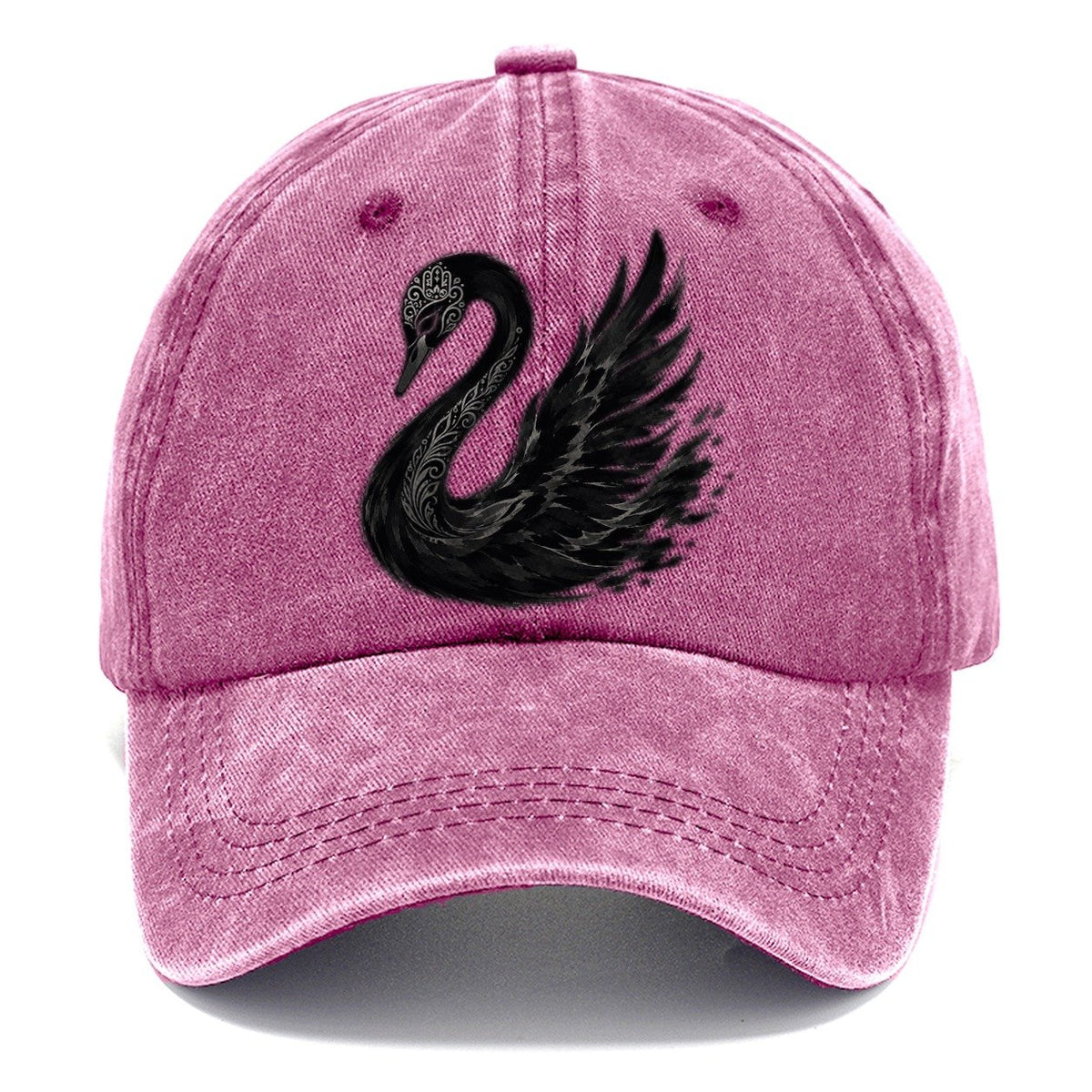 Hamsa Swan Gestural Marks Classic Cap – Dusty Rose