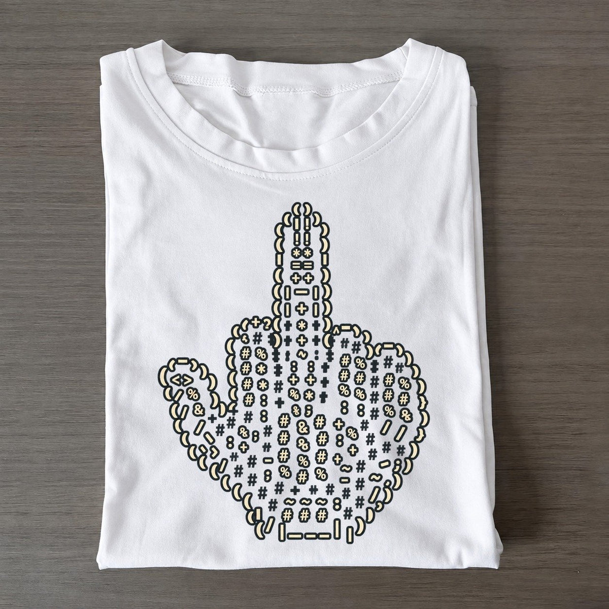 Raised Finger Outline Classic T-shirt – White