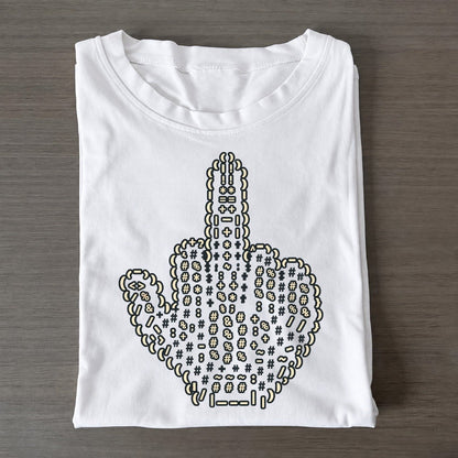 Raised Finger Outline Classic T-shirt – White