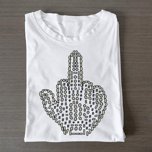 Raised Finger Outline Classic T-shirt – White