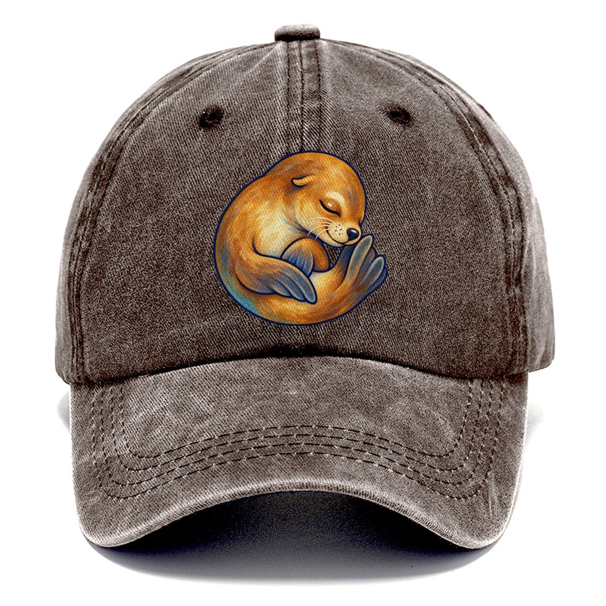 Sea Lion Curled Nap Sea Sprite Classic Cap – Brown