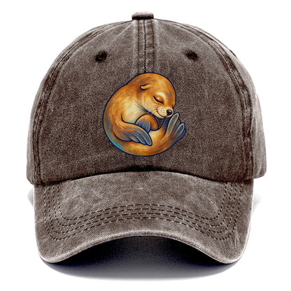 Sea Lion Curled Nap Sea Sprite Classic Cap – Brown