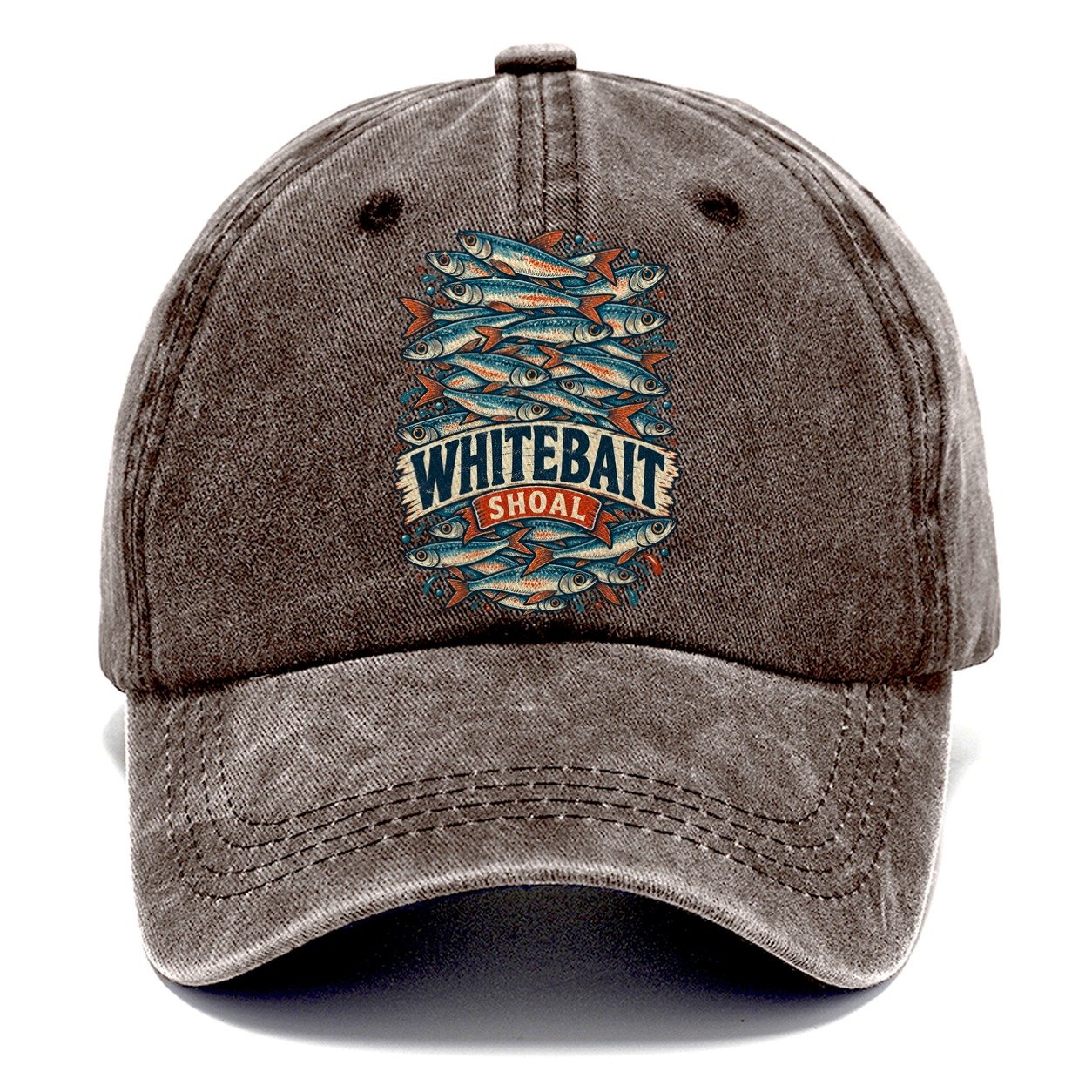 Whitebait Shoal Stack Fishing Club Classic Cap – Brown