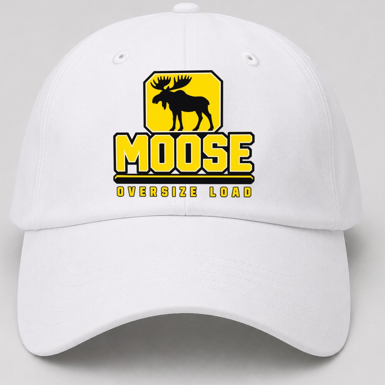 Moose Oversize Load Heavy Duty Baseball Cap – White
