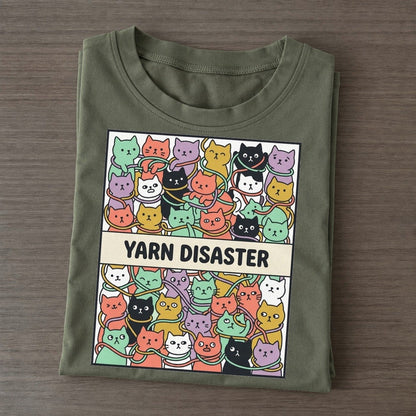 Yarn Disaster Overcatted Classic T-shirt – Army Green
