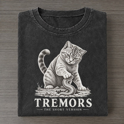 Tremors Short Version Cats Vintage T-shirt – Black