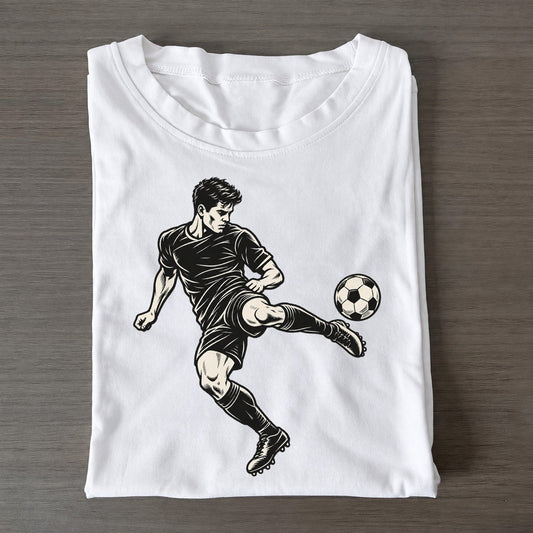 Football Side Volley Global Sports Ink Figures Classic T-shirt – White