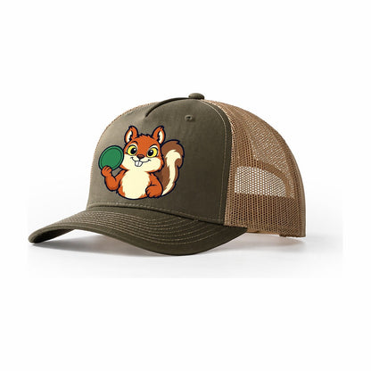 Course Squirrel Disc Golf Trucker Hat – Olive Khaki
