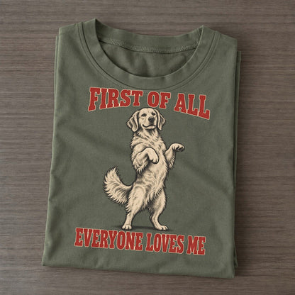 Golden Retriever Dog Declarations Classic T-shirt – Army Green