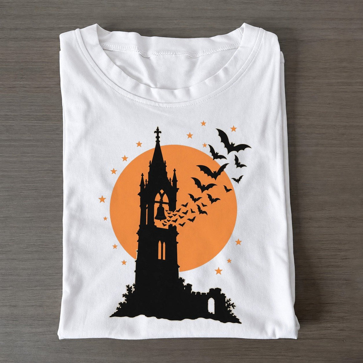 Bell Tower Bats Full Moon Classic T-shirt – White