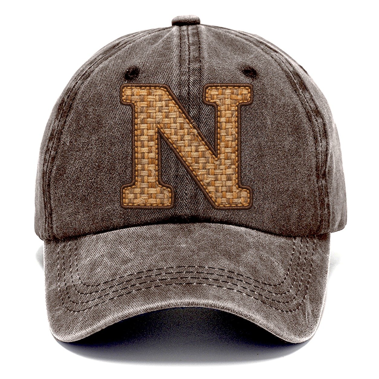 Woven Tweed N Monogram Classic Cap – Brown
