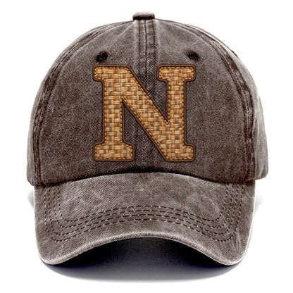 Woven Tweed N Monogram Classic Cap – Brown