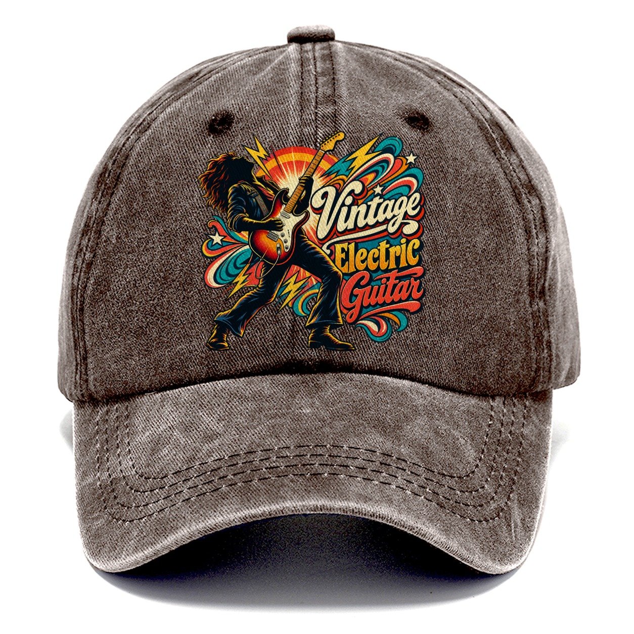 Vintage Electric Guitar Music Instruments Classic Cap – Brown