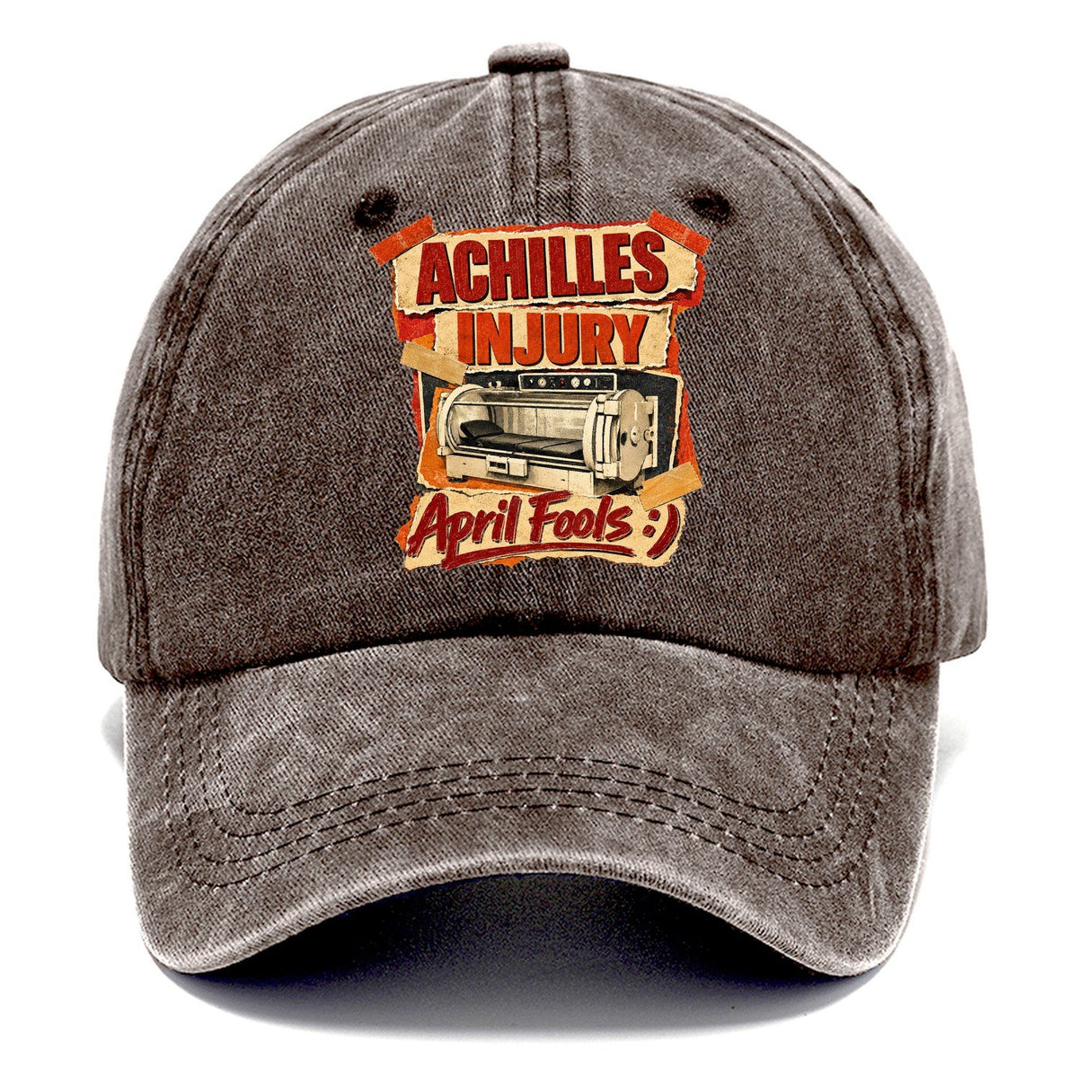 Achilles Injury April Fools Classic Cap – Brown