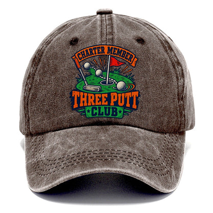 Three Putt Club Golf Life Classic Cap – Brown