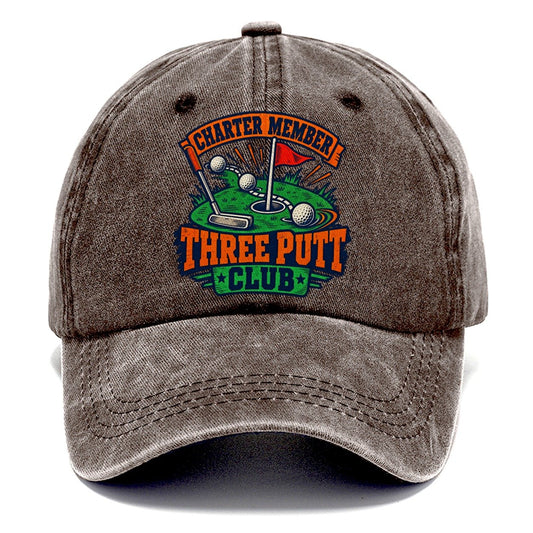 Three Putt Club Golf Life Classic Cap – Brown