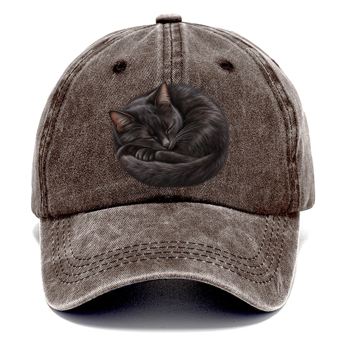 Black Cat Tail Crescent Nap Pastimes Companions Classic Cap – Brown