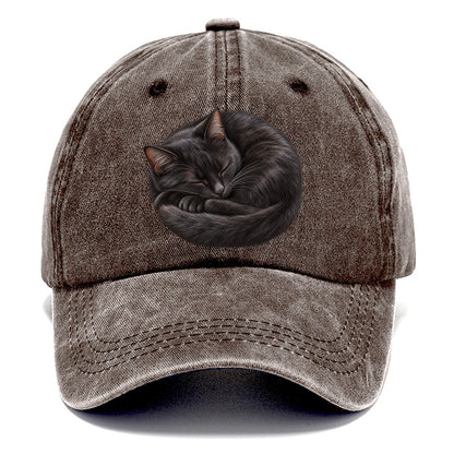 Black Cat Tail Crescent Nap Pastimes Companions Classic Cap – Brown