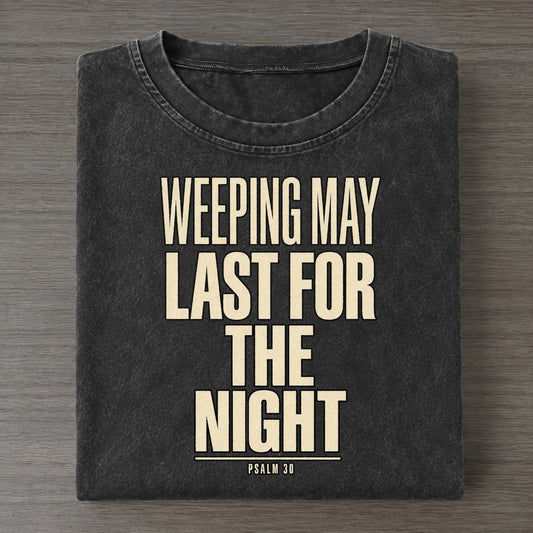 Weeping May Last For Plain Gospel Vintage T-shirt – Black