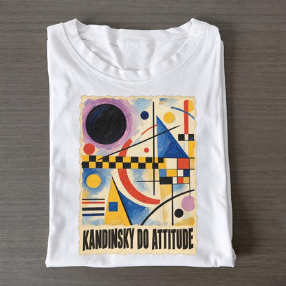 Kandinsky Do Attitude Floating Shapes Art Pun Classic T-shirt – White