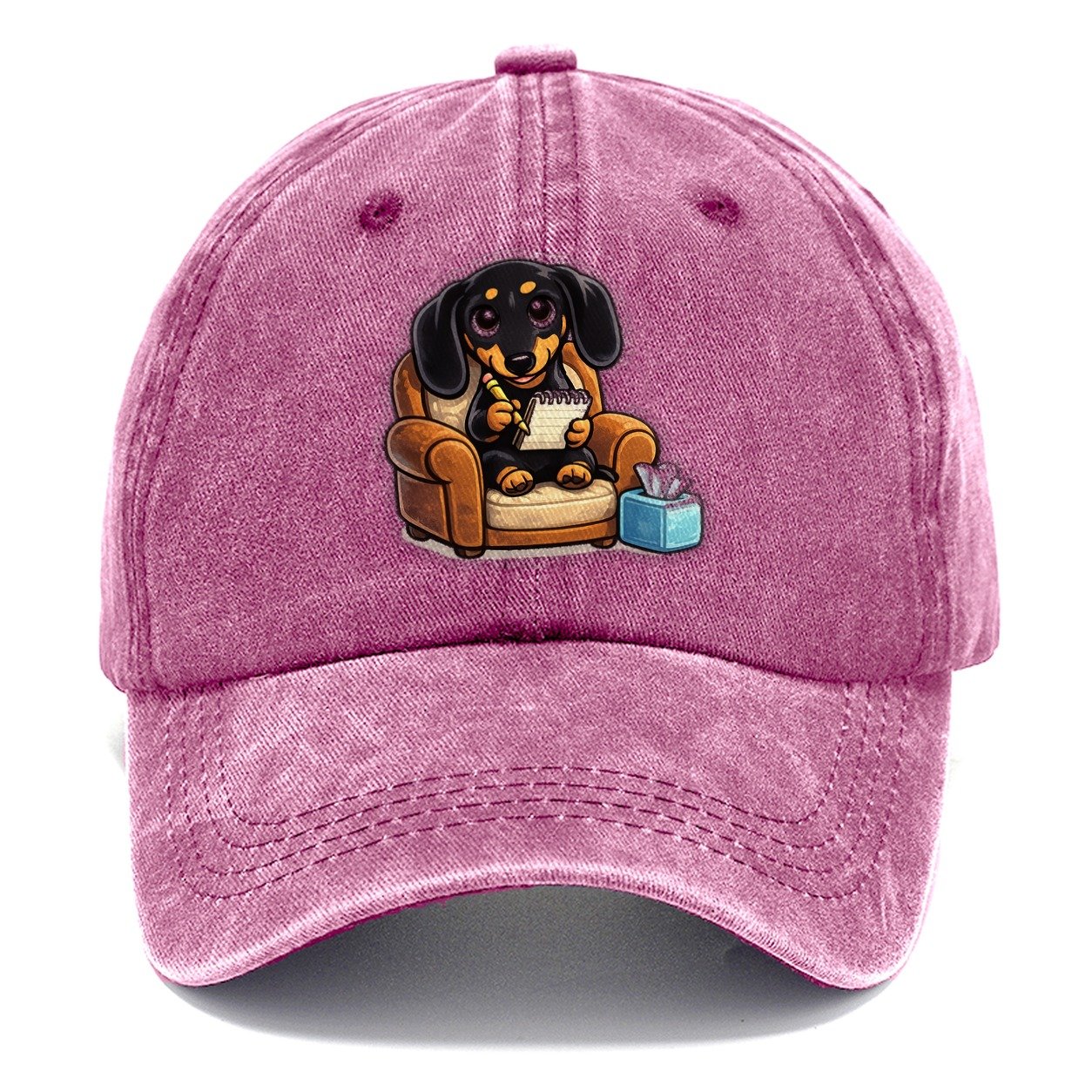Dachshund Therapist Listening Classic Cap – Dusty Rose