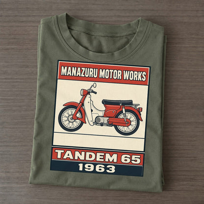 Manazuru Tandem 65 Showa Speed Plates Classic T-shirt – Army Green