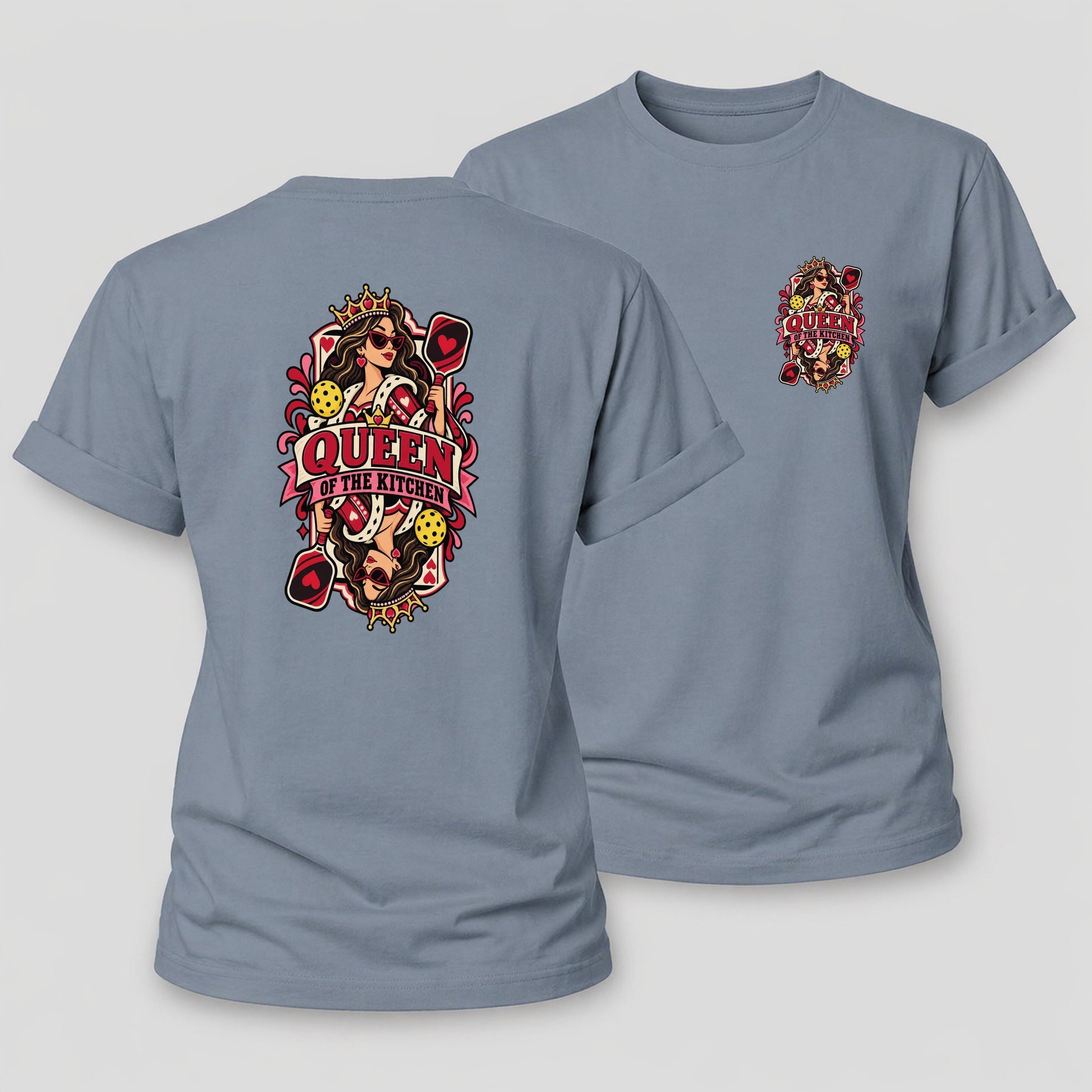Queen Of The Kitchen Pickleball Life Women's Cotton T-Shirt – Aegean Blue