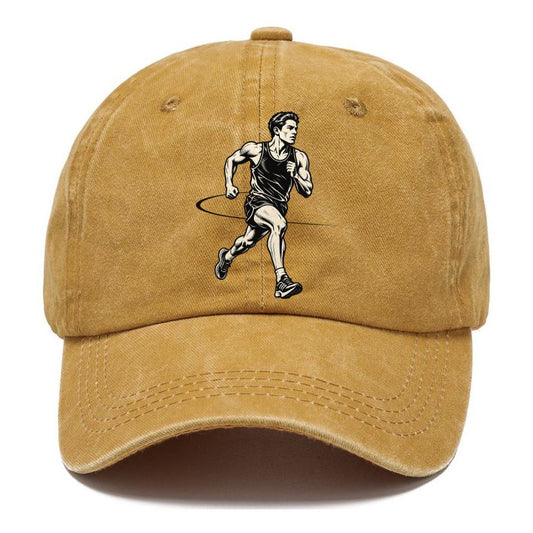Distance Runner On The Curve Global Sports Ink Figures Classic Cap – Golden Harvest