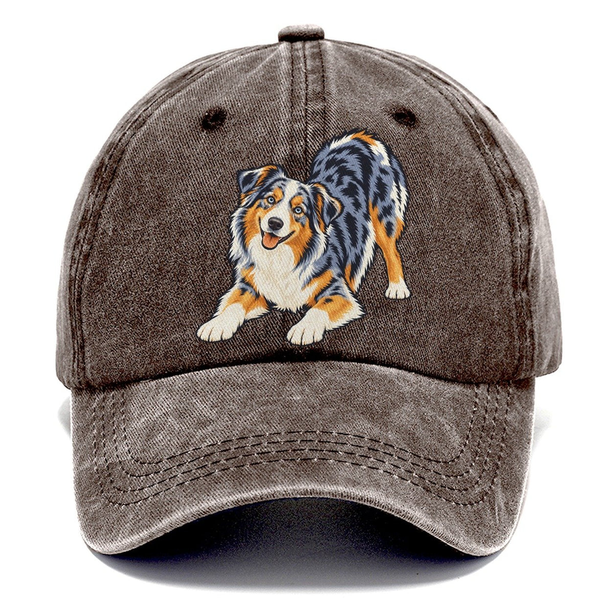 Blue Merle Australian Shepherd Classic Cap – Brown